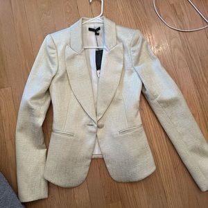 Rachel Zoe Cream Linen Blazer glitter